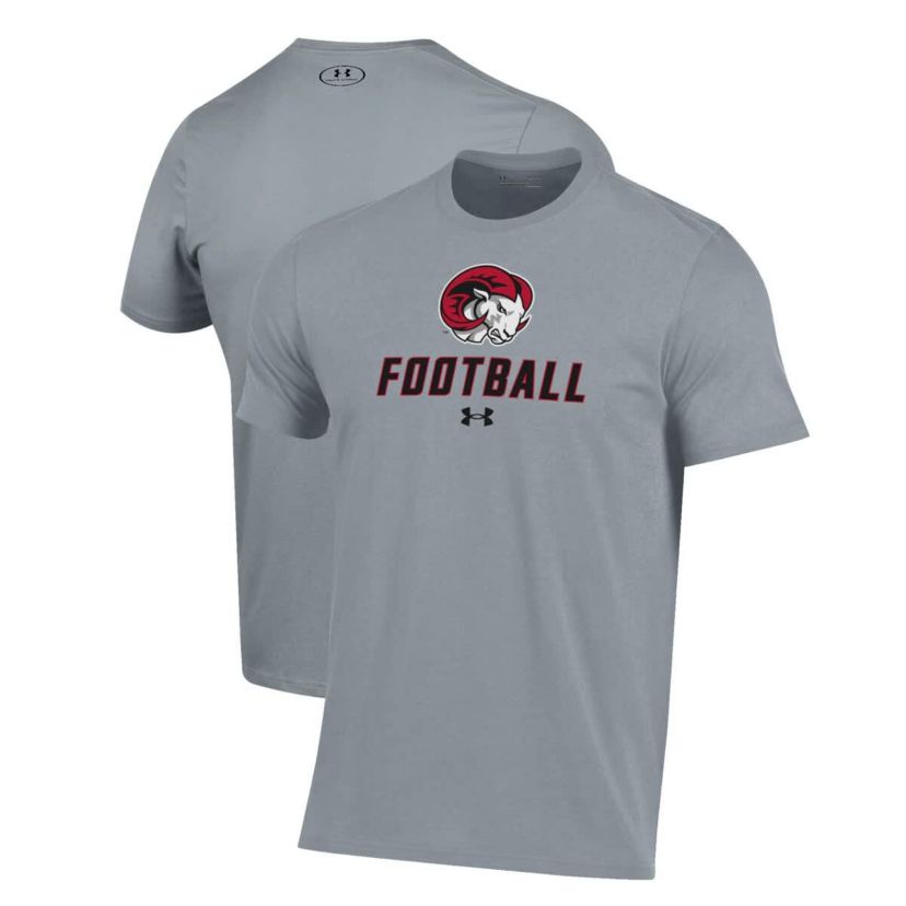 NCAA Under Armour Grey Winston-Salem State Rams Football Performance T-Shirt