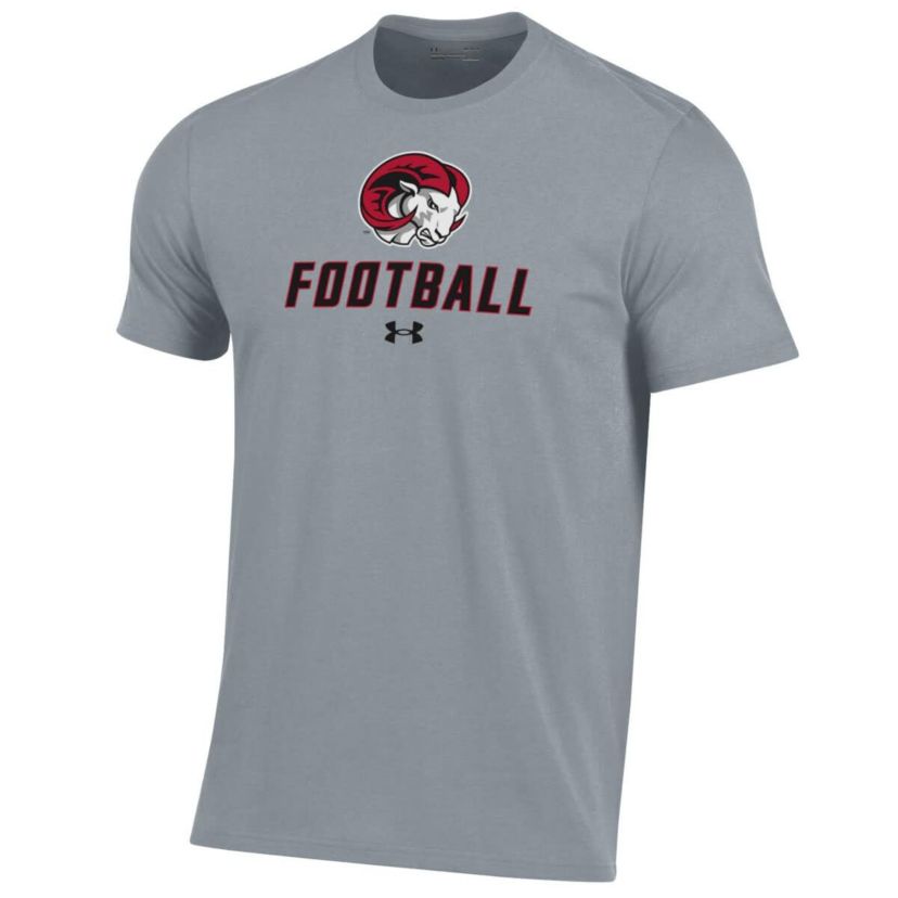 NCAA Under Armour Grey Winston-Salem State Rams Football Performance T-Shirt