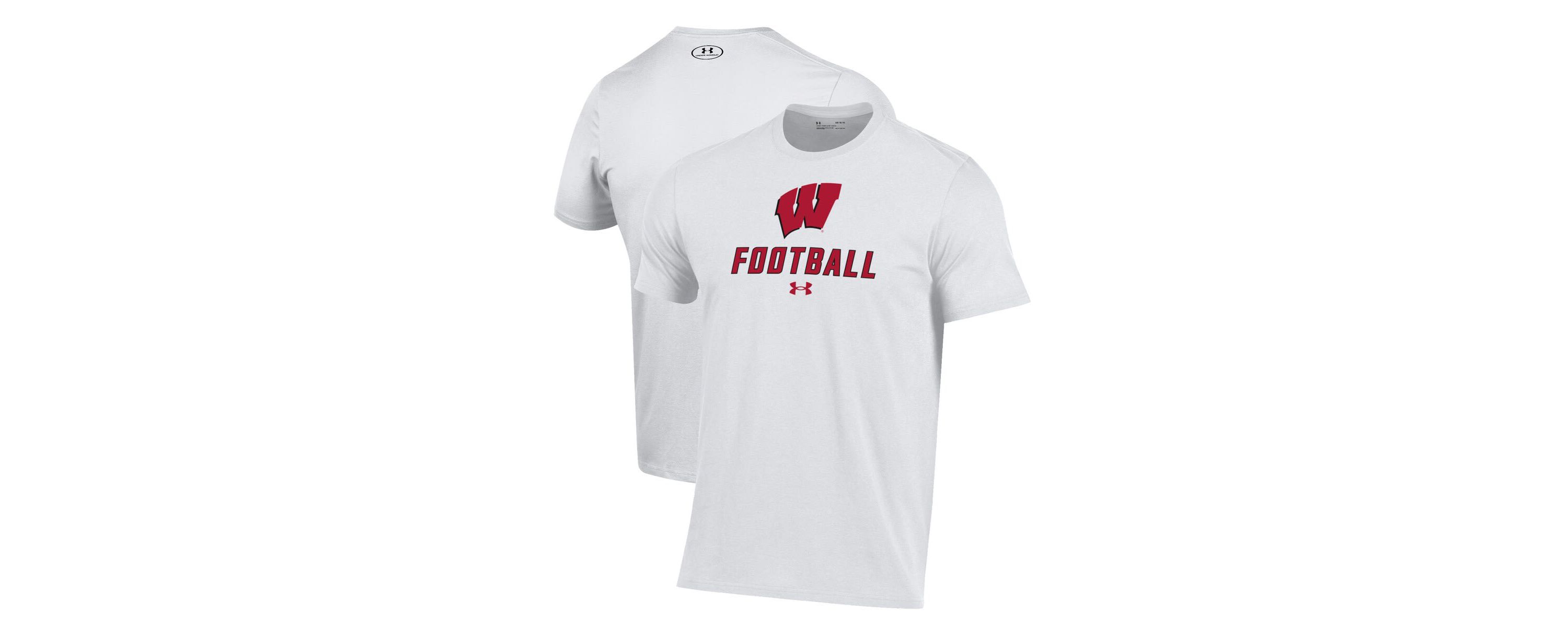 NCAA Under Armour Wisconsin Badgers Football Performance T-Shirt