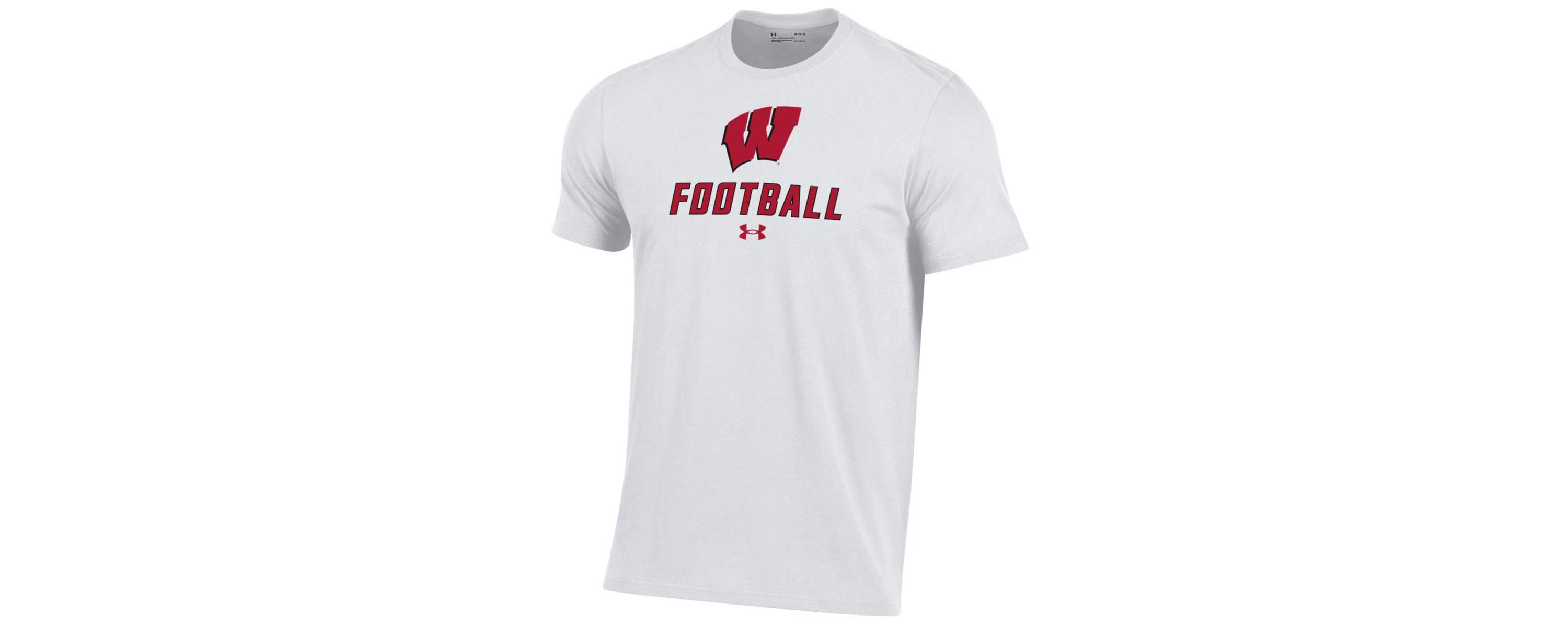 NCAA Under Armour Wisconsin Badgers Football Performance T-Shirt