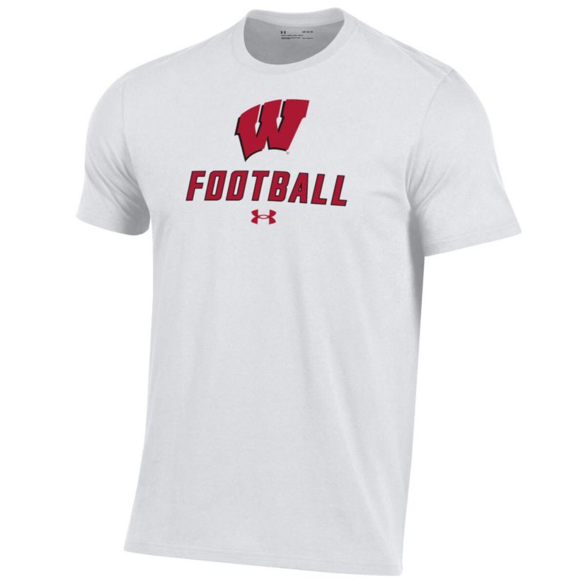 NCAA Under Armour Wisconsin Badgers Football Performance T-Shirt