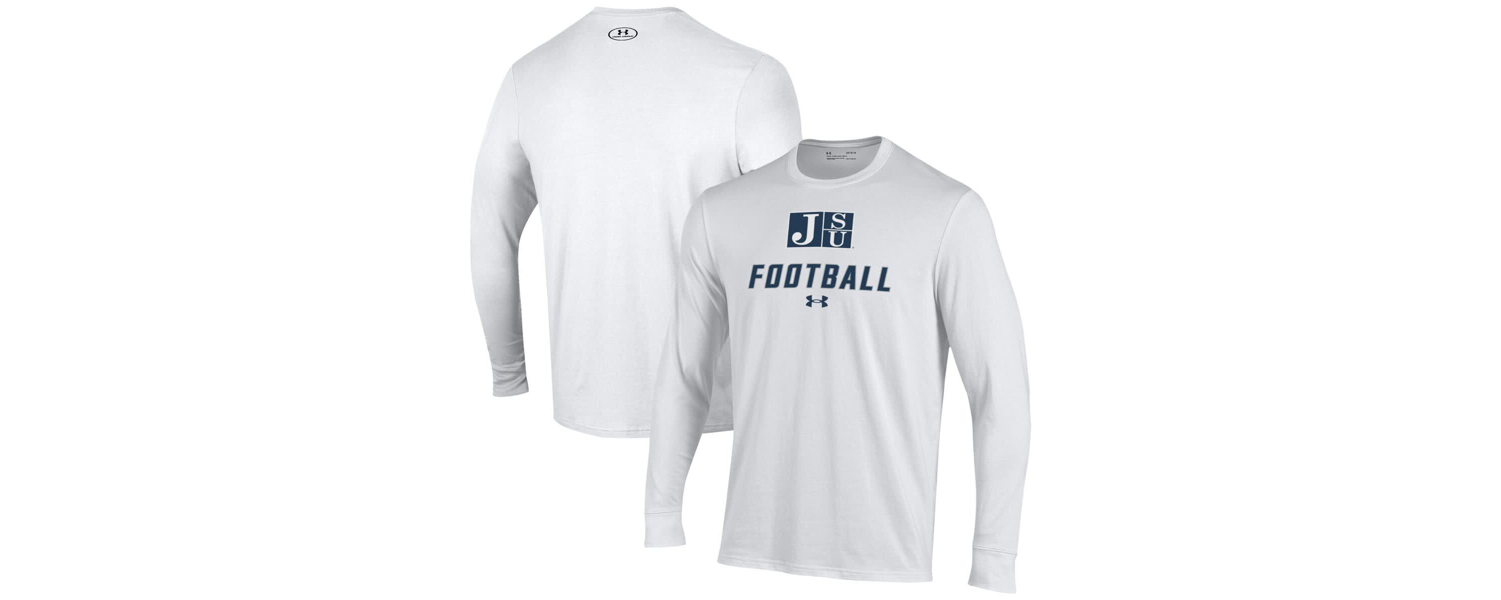 NCAA Under Armour Jackson State Tigers Football Performance Long Sleeve T-Shirt