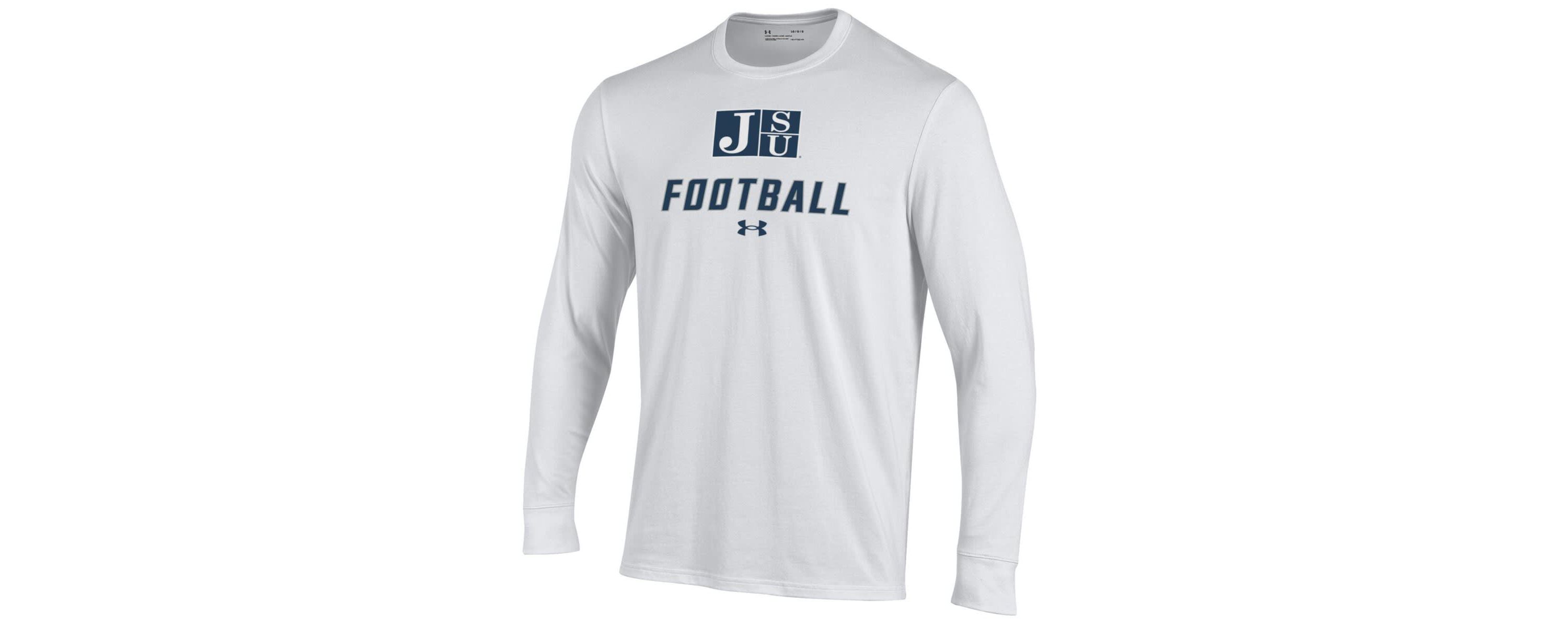 NCAA Under Armour Jackson State Tigers Football Performance Long Sleeve T-Shirt