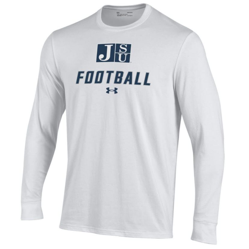 NCAA Under Armour Jackson State Tigers Football Performance Long Sleeve T-Shirt