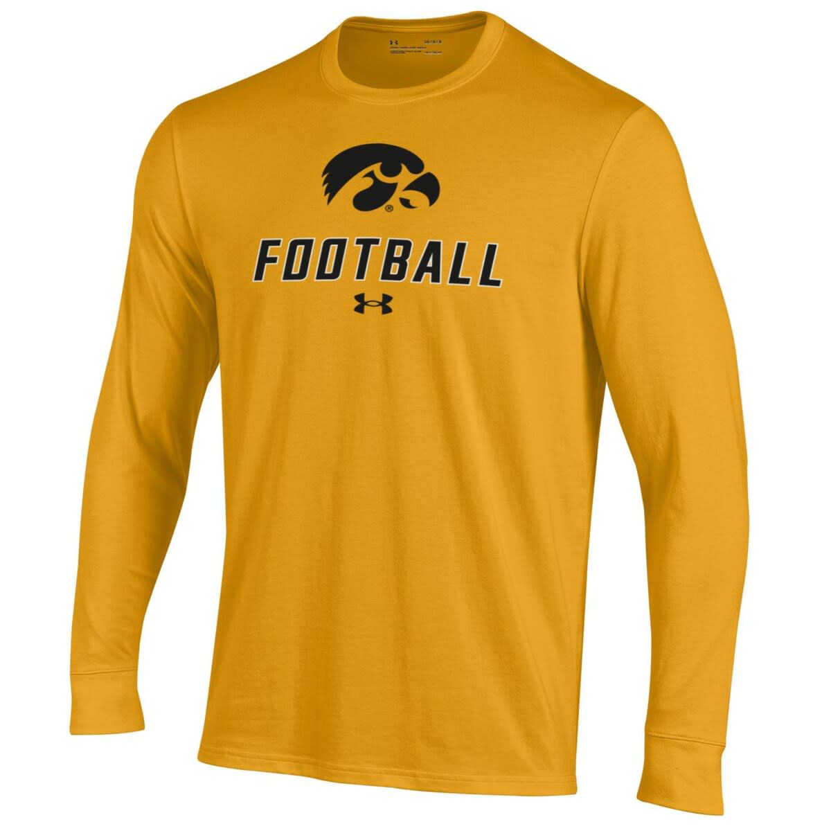 NCAA Under Armour Iowa Hawkeyes Football Performance Long Sleeve T-Shirt