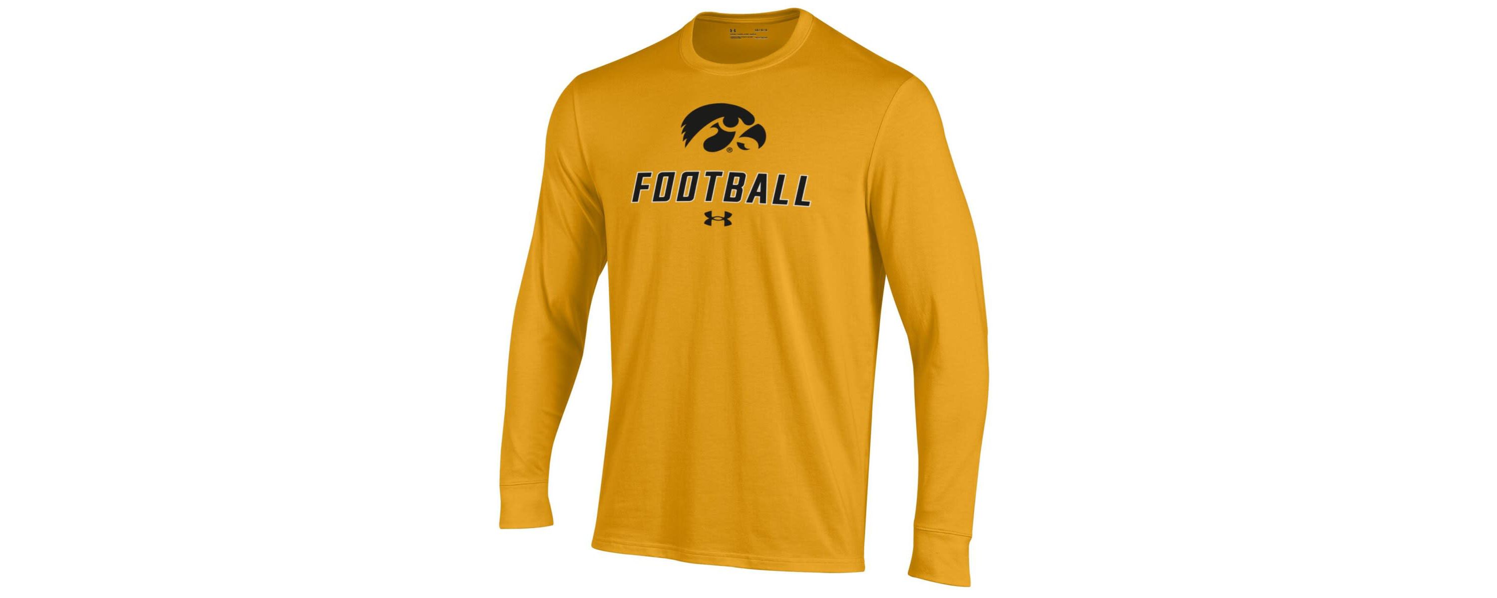 NCAA Under Armour Iowa Hawkeyes Football Performance Long Sleeve T-Shirt