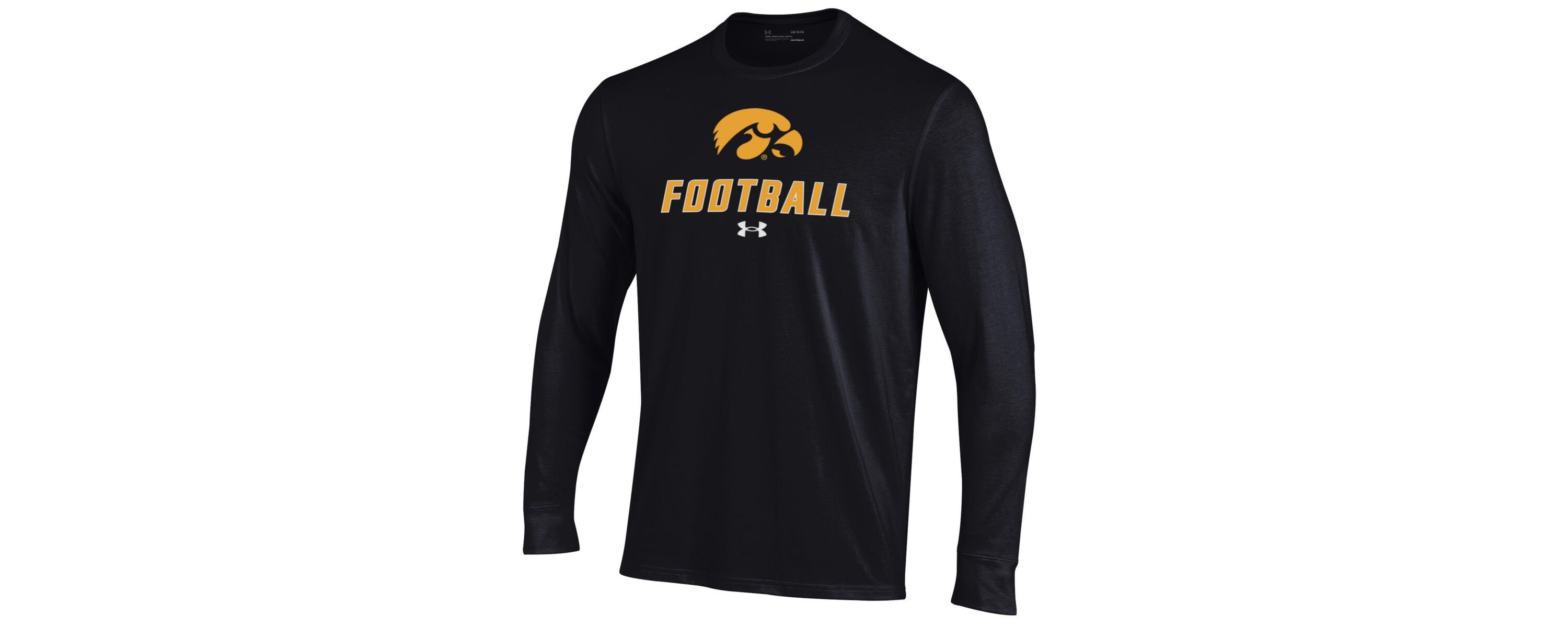 NCAA Under Armour Iowa Hawkeyes Football Performance Long Sleeve T-Shirt
