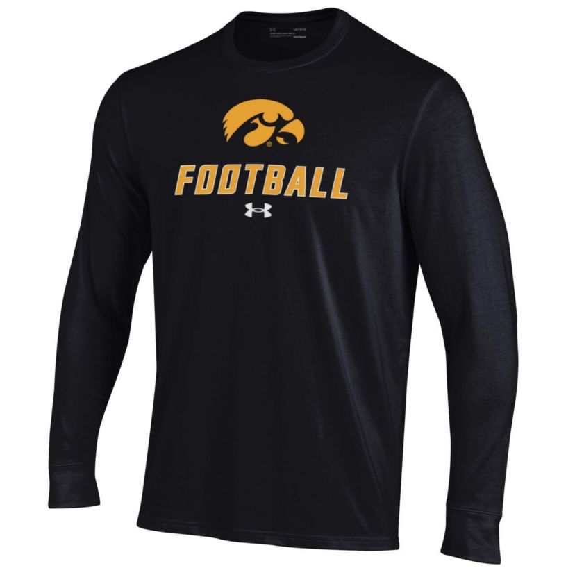NCAA Under Armour Iowa Hawkeyes Football Performance Long Sleeve T-Shirt