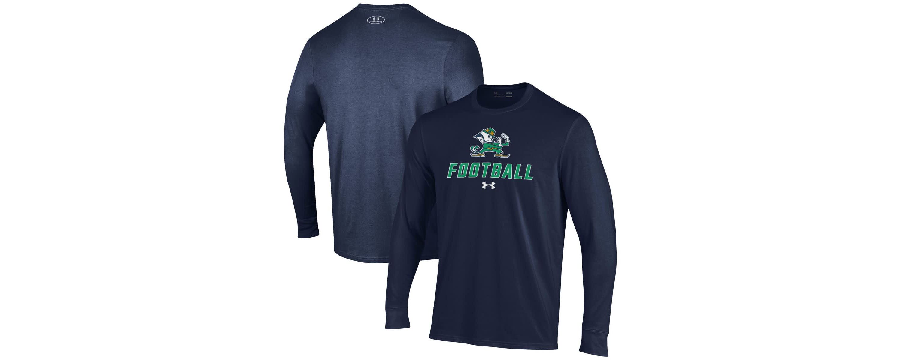 NCAA Under Armour Notre Dame Fighting Irish Football Performance Long Sleeve T-Shirt