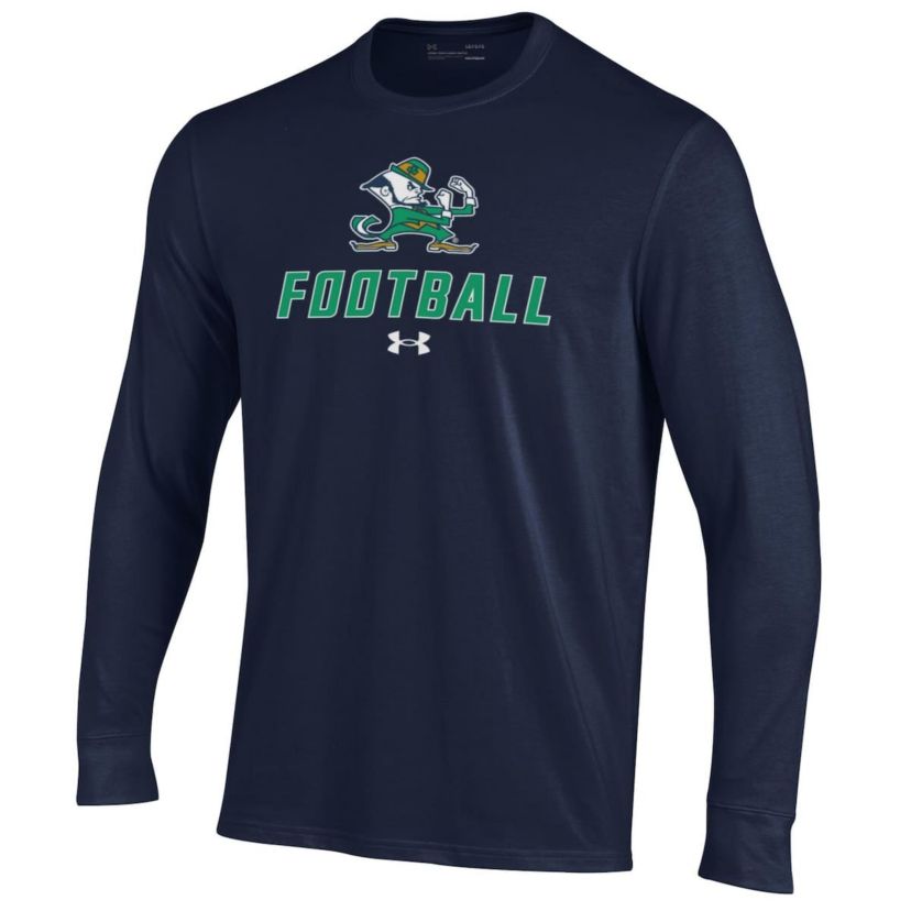NCAA Under Armour Notre Dame Fighting Irish Football Performance Long Sleeve T-Shirt