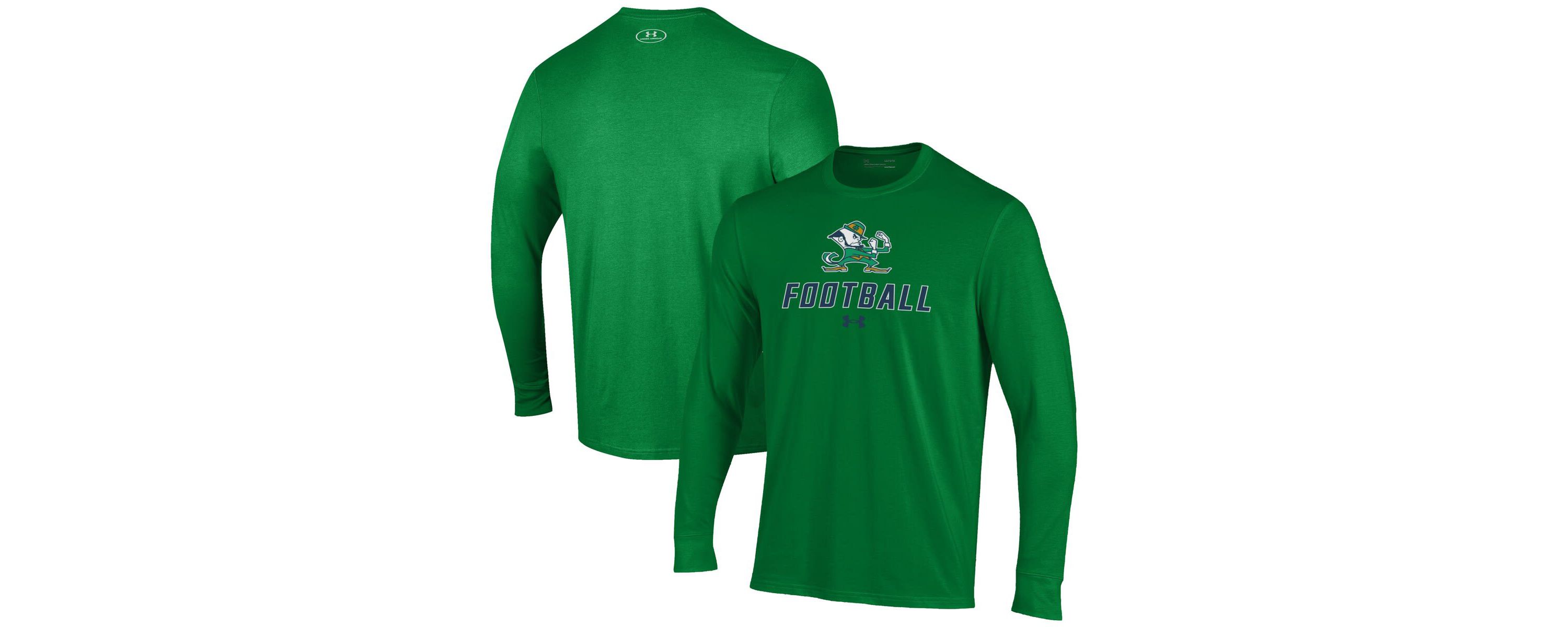 NCAA Under Armour Notre Dame Fighting Irish Football Performance Long Sleeve T-Shirt