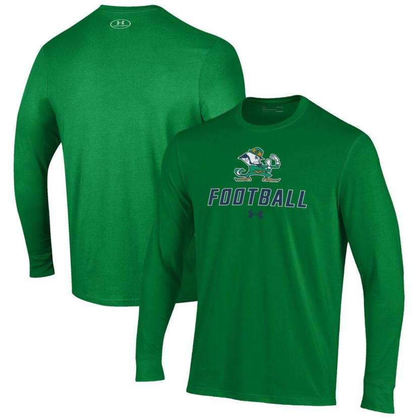 NCAA Under Armour Notre Dame Fighting Irish Football Performance Long Sleeve T-Shirt