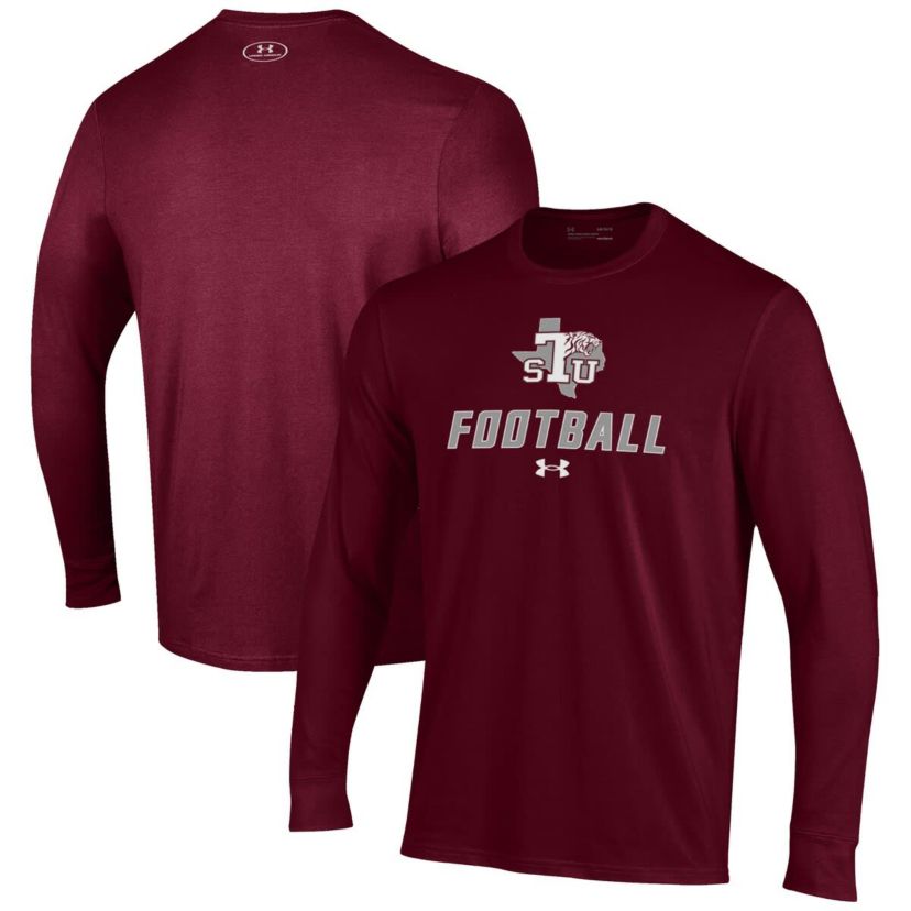 NCAA Under Armour Texas Southern Tigers Football Performance Long Sleeve T-Shirt