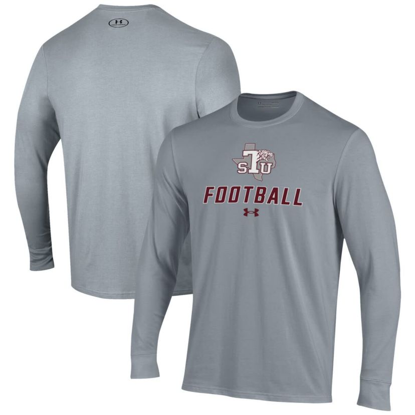 NCAA Under Armour Grey Texas Southern Tigers Football Performance Long Sleeve T-Shirt