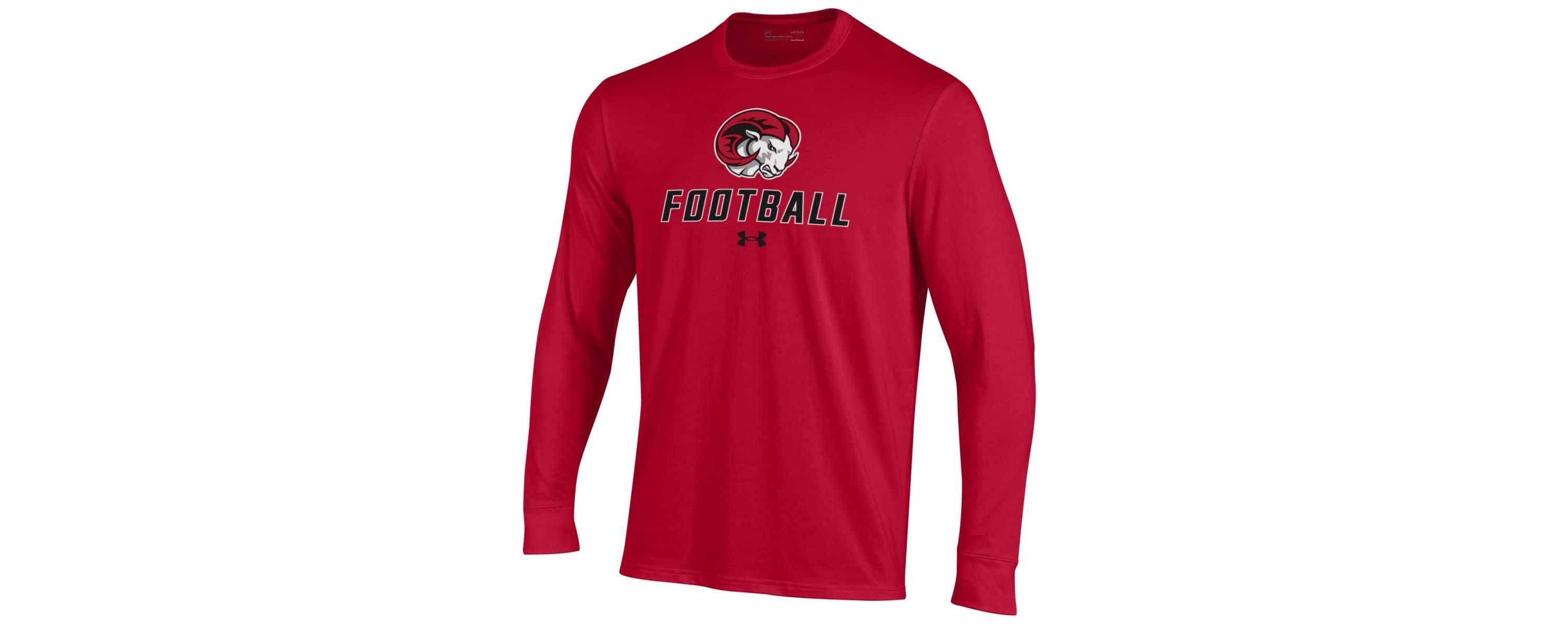 NCAA Under Armour Winston-Salem State Rams Football Performance Long Sleeve T-Shirt