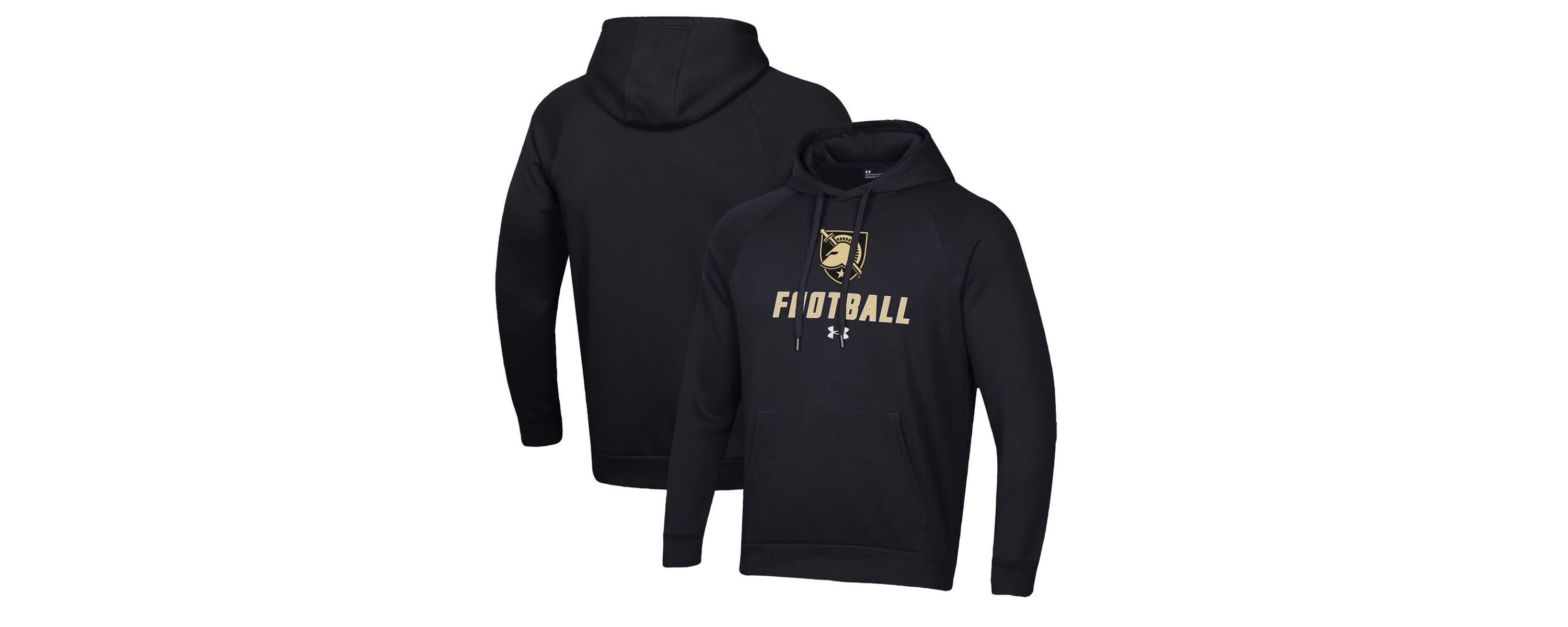 Army Black Knights NCAA Under Armour Army Knights Football Rival Fleece Pullover Hoodie