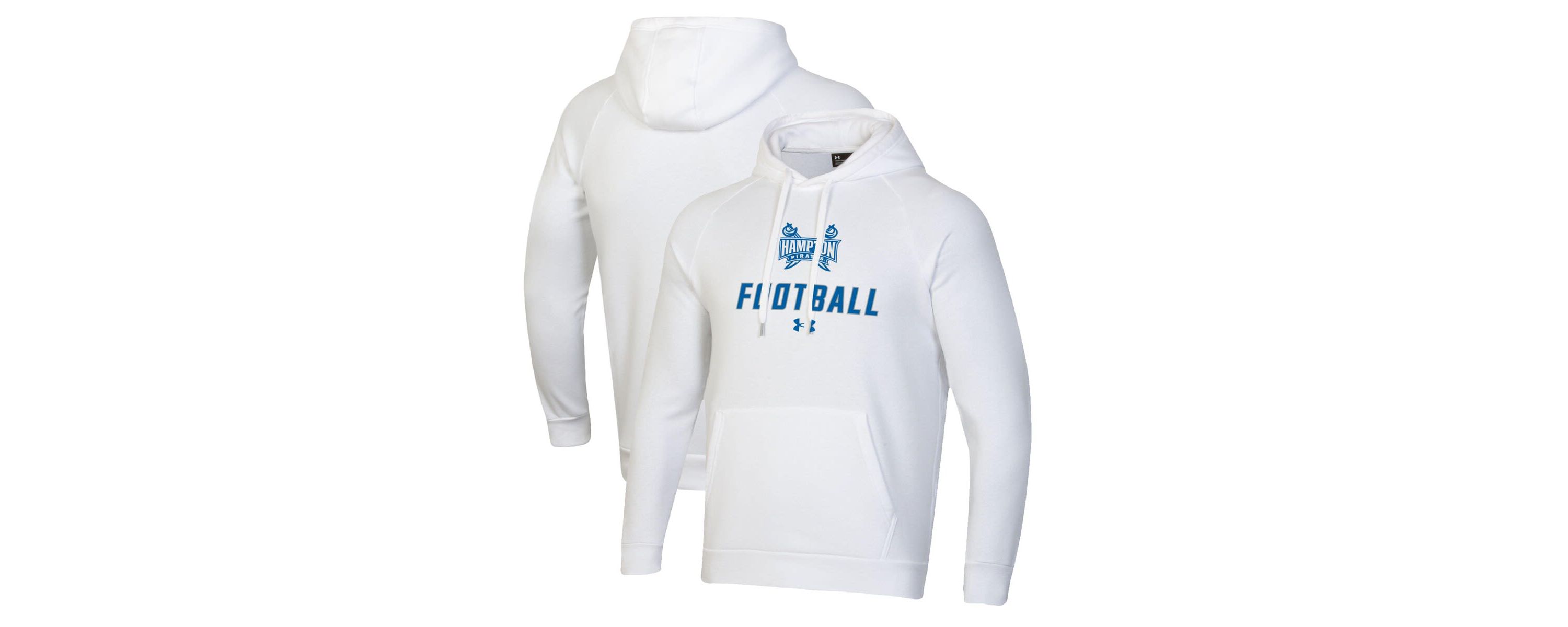 NCAA Under Armour Hampton Pirates Football Rival Fleece Pullover Hoodie