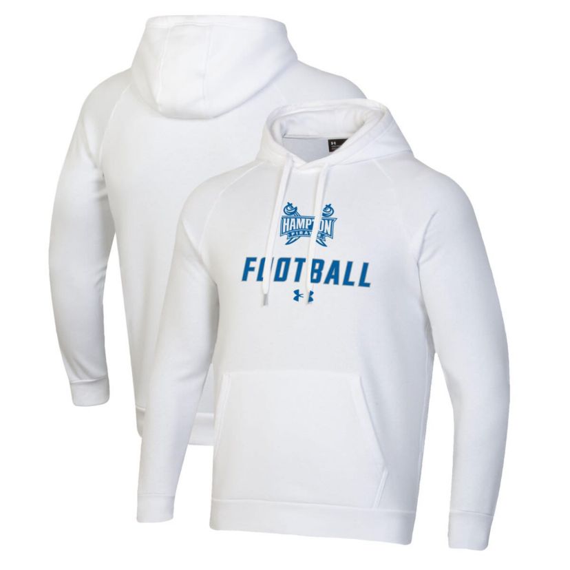 NCAA Under Armour Hampton Pirates Football Rival Fleece Pullover Hoodie