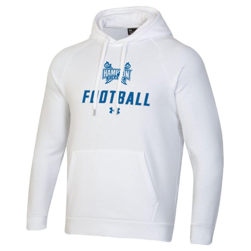 NCAA Under Armour Hampton Pirates Football Rival Fleece Pullover Hoodie