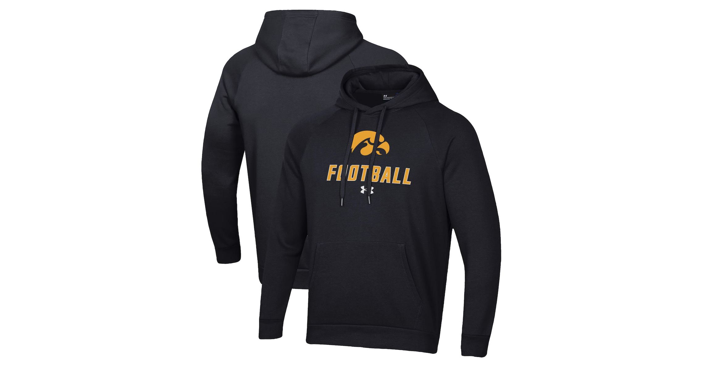 NCAA Under Armour Iowa Hawkeyes Football Rival Fleece Pullover Hoodie