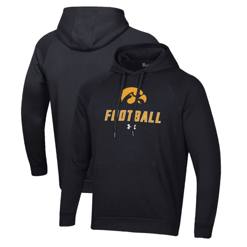 NCAA Under Armour Iowa Hawkeyes Football Rival Fleece Pullover Hoodie