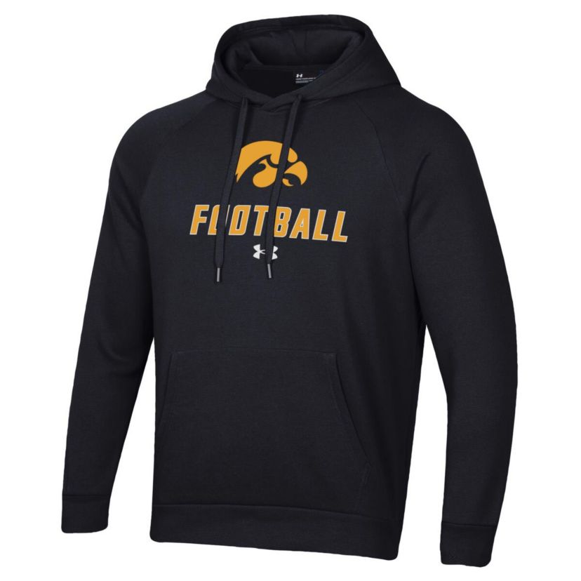 NCAA Under Armour Iowa Hawkeyes Football Rival Fleece Pullover Hoodie