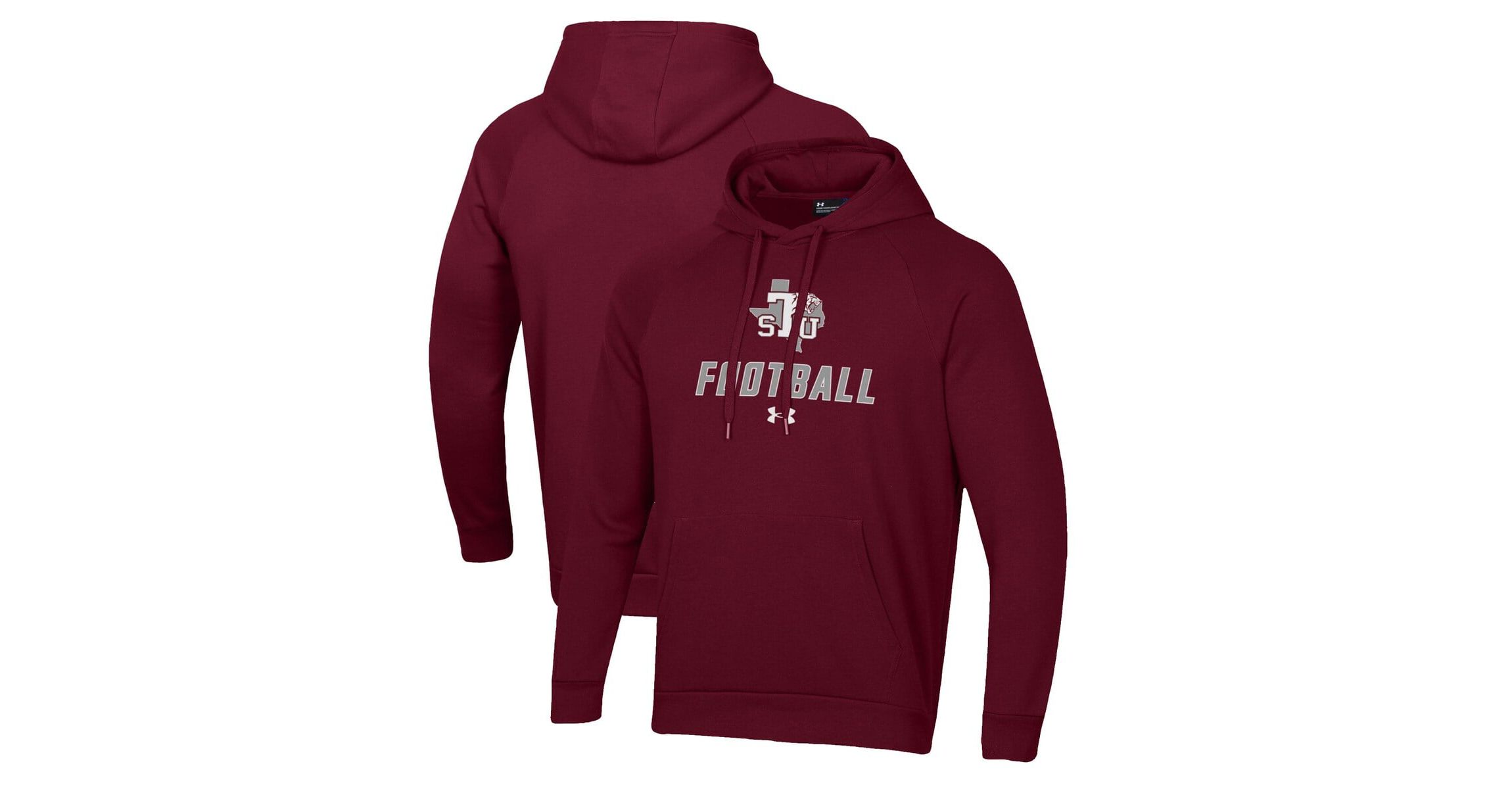 NCAA Under Armour Texas Southern Tigers Football Rival Fleece Pullover Hoodie