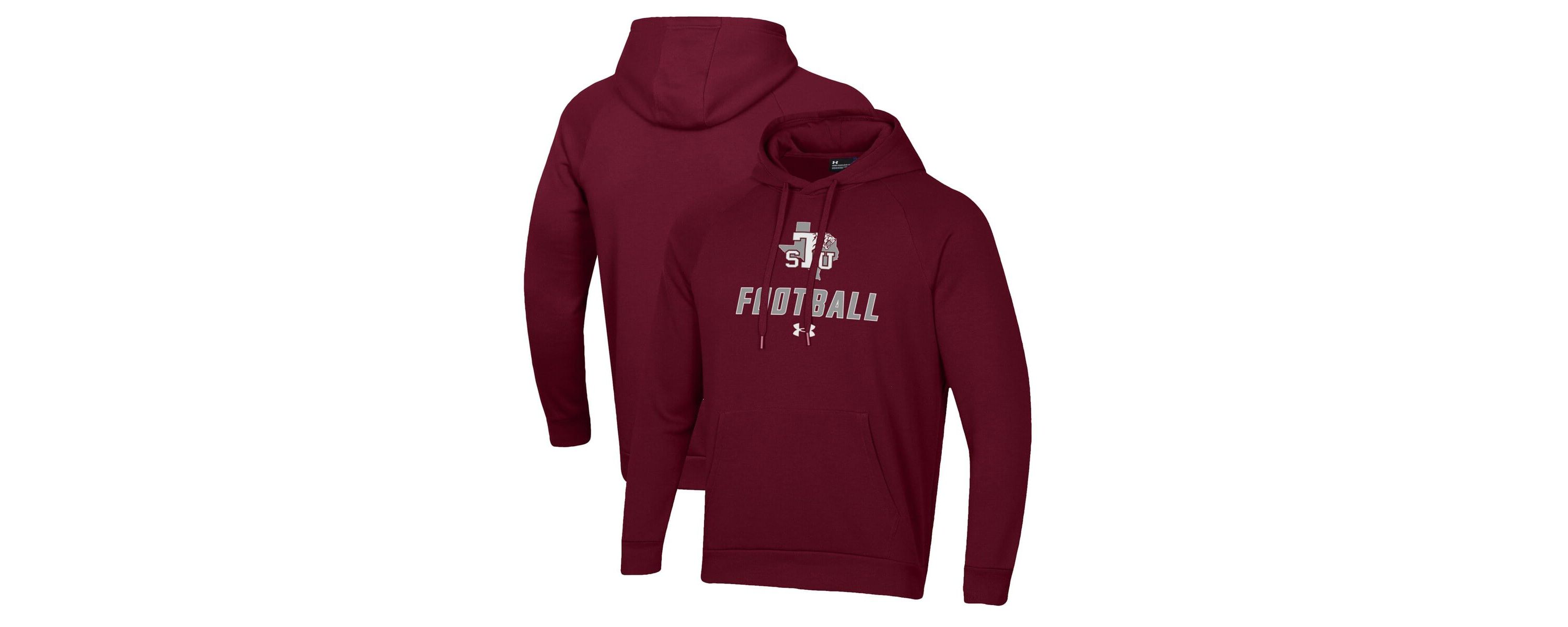 NCAA Under Armour Texas Southern Tigers Football Rival Fleece Pullover Hoodie