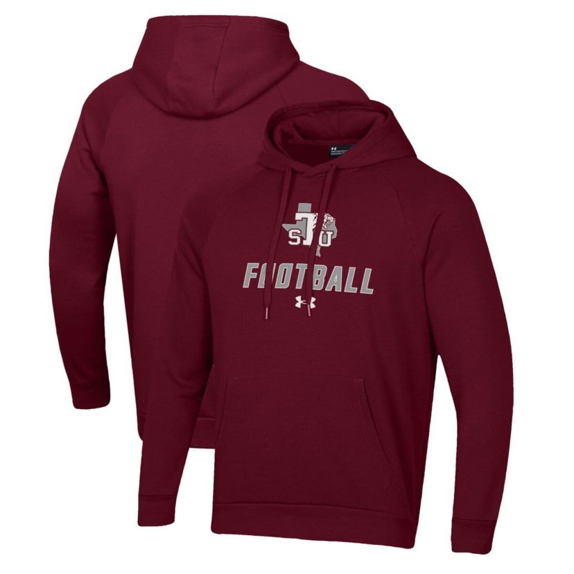 NCAA Under Armour Texas Southern Tigers Football Rival Fleece Pullover Hoodie