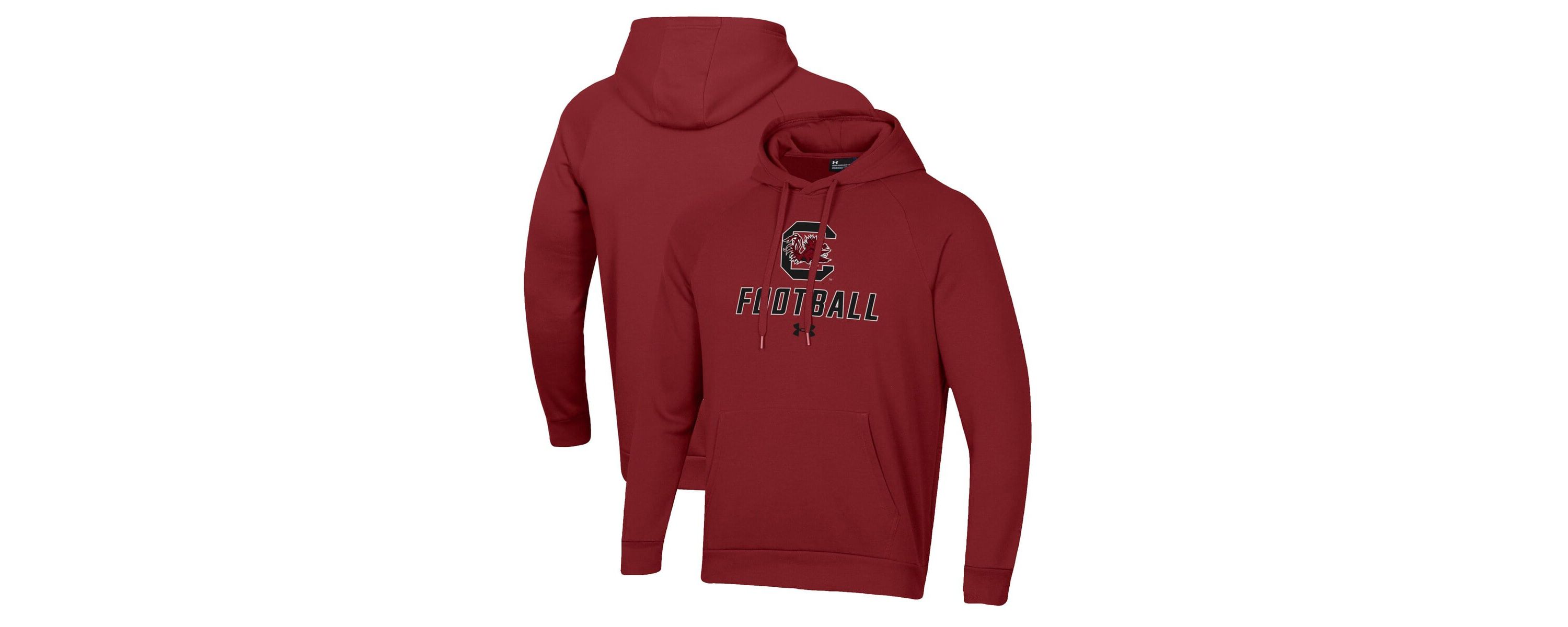 NCAA Under Armour South Carolina Gamecocks Football Rival Fleece Pullover Hoodie