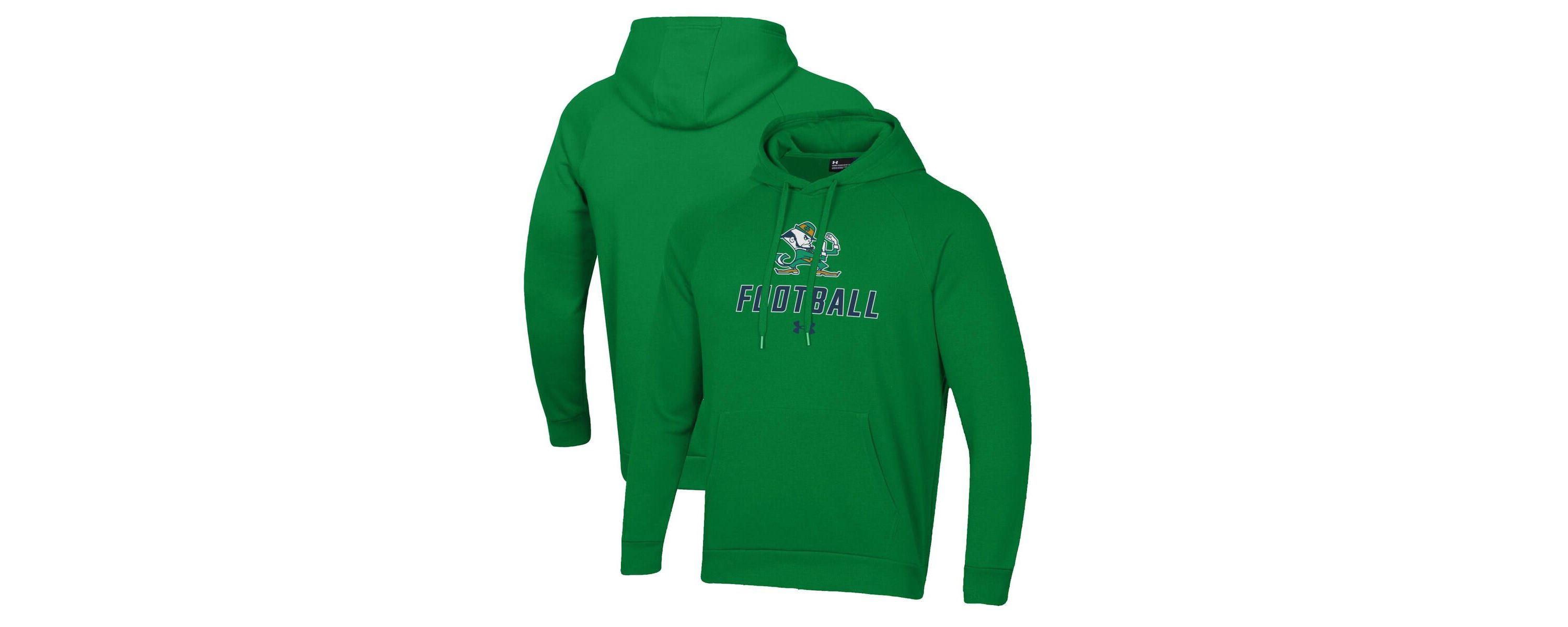 NCAA Under Armour Notre Dame Fighting Irish Football Rival Fleece Pullover Hoodie