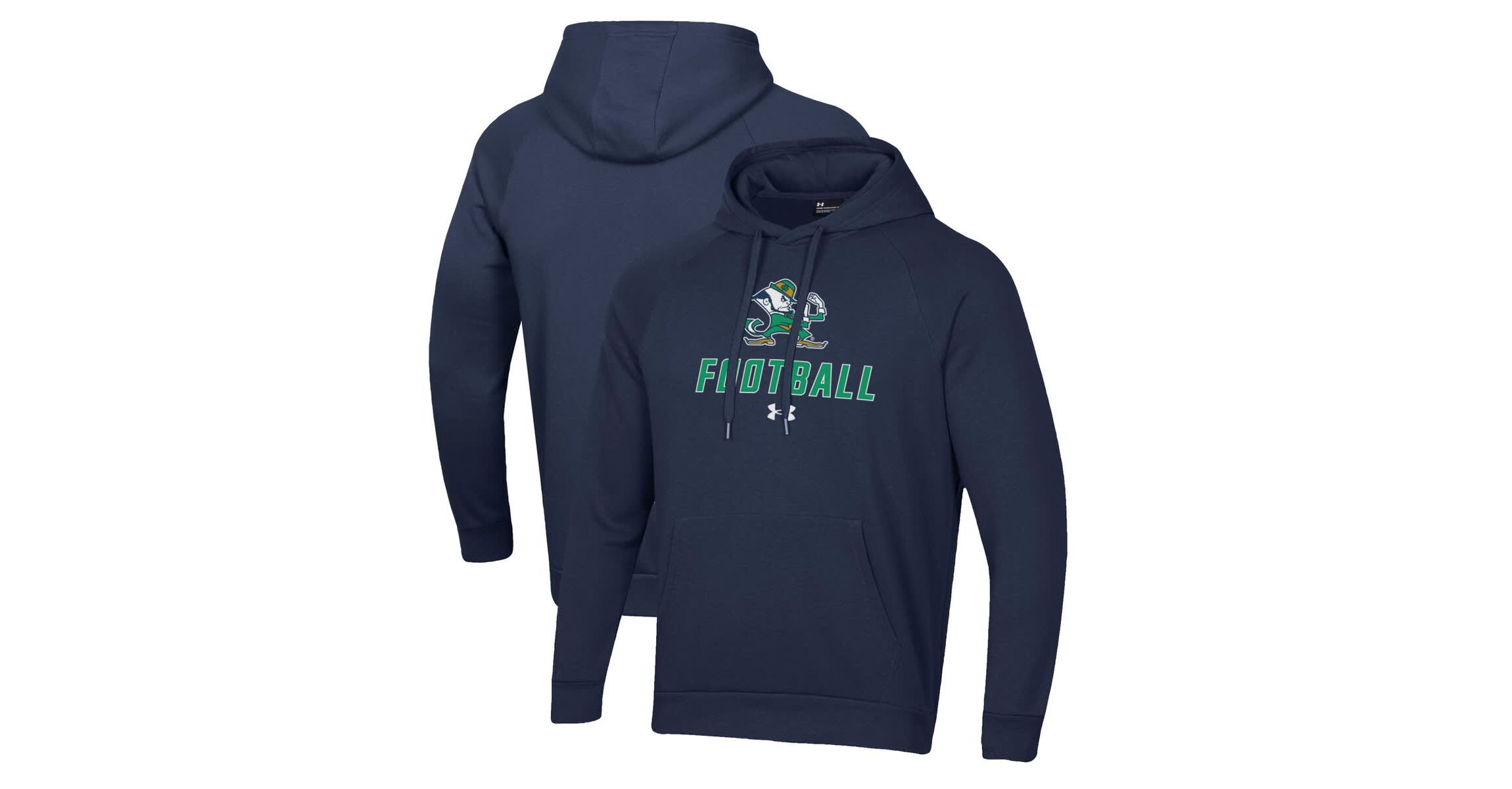 NCAA Under Armour Notre Dame Fighting Irish Football Rival Fleece Pullover Hoodie
