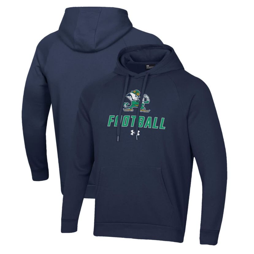 NCAA Under Armour Notre Dame Fighting Irish Football Rival Fleece Pullover Hoodie