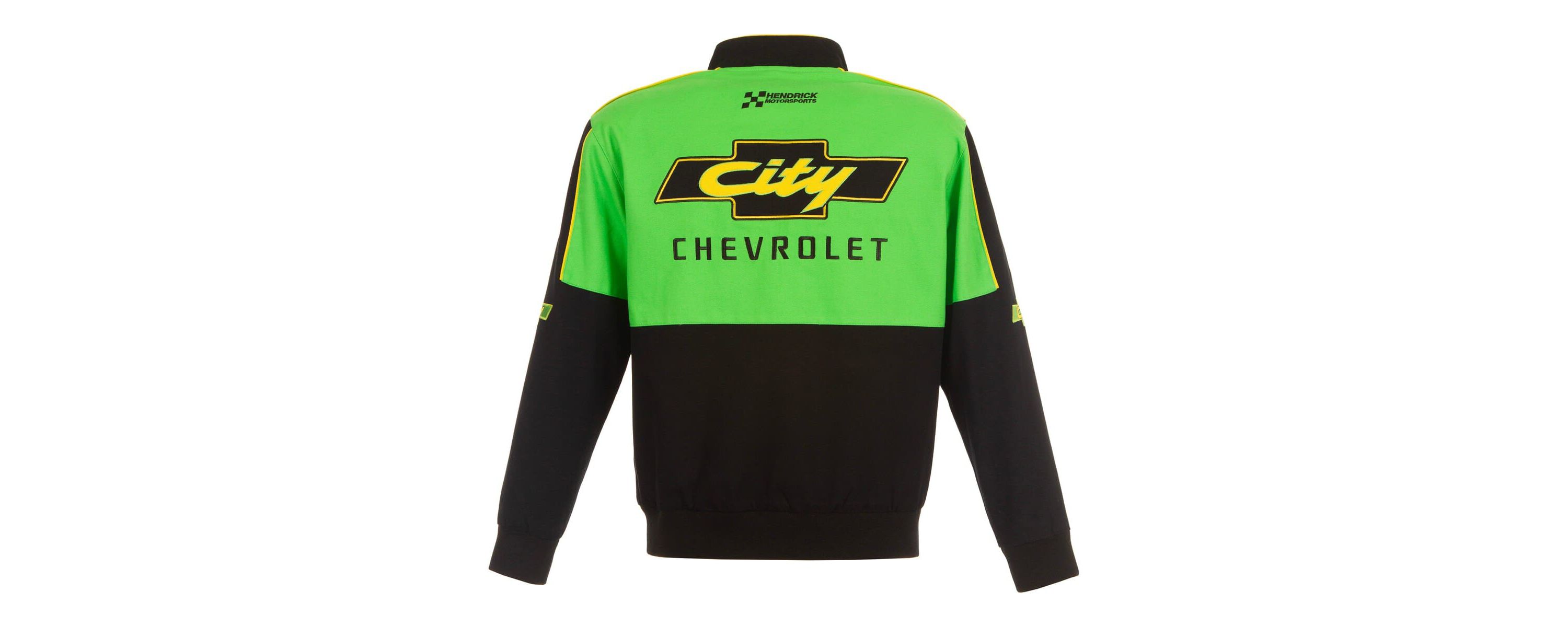 NASCAR Black/Green City Chevrolet Legend Full-Snap Twill Uniform Jacket