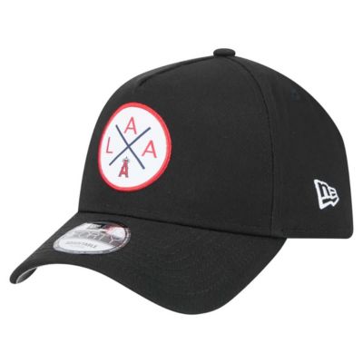 New Era Men's MLB Los Angeles Angels 9FORTY A-Frame Adjustable Hat, Black