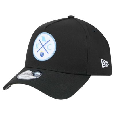 New Era Men's MLB Kansas City Royals 9FORTY A-Frame Adjustable Hat, Black