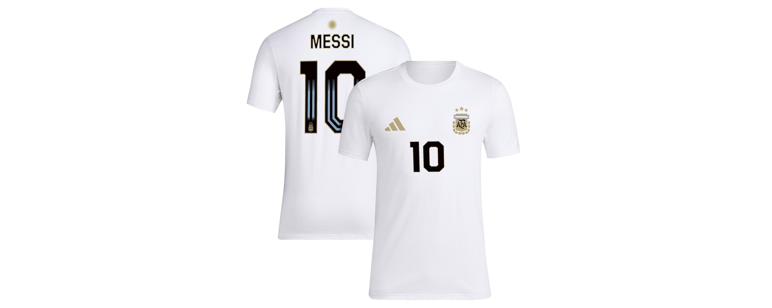 Soccer National Teams Lionel Messi Argentina National Team Name & Number T-Shirt