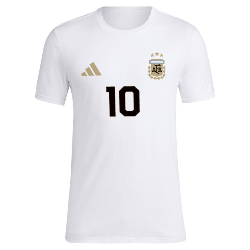 Soccer National Teams Lionel Messi Argentina National Team Name & Number T-Shirt
