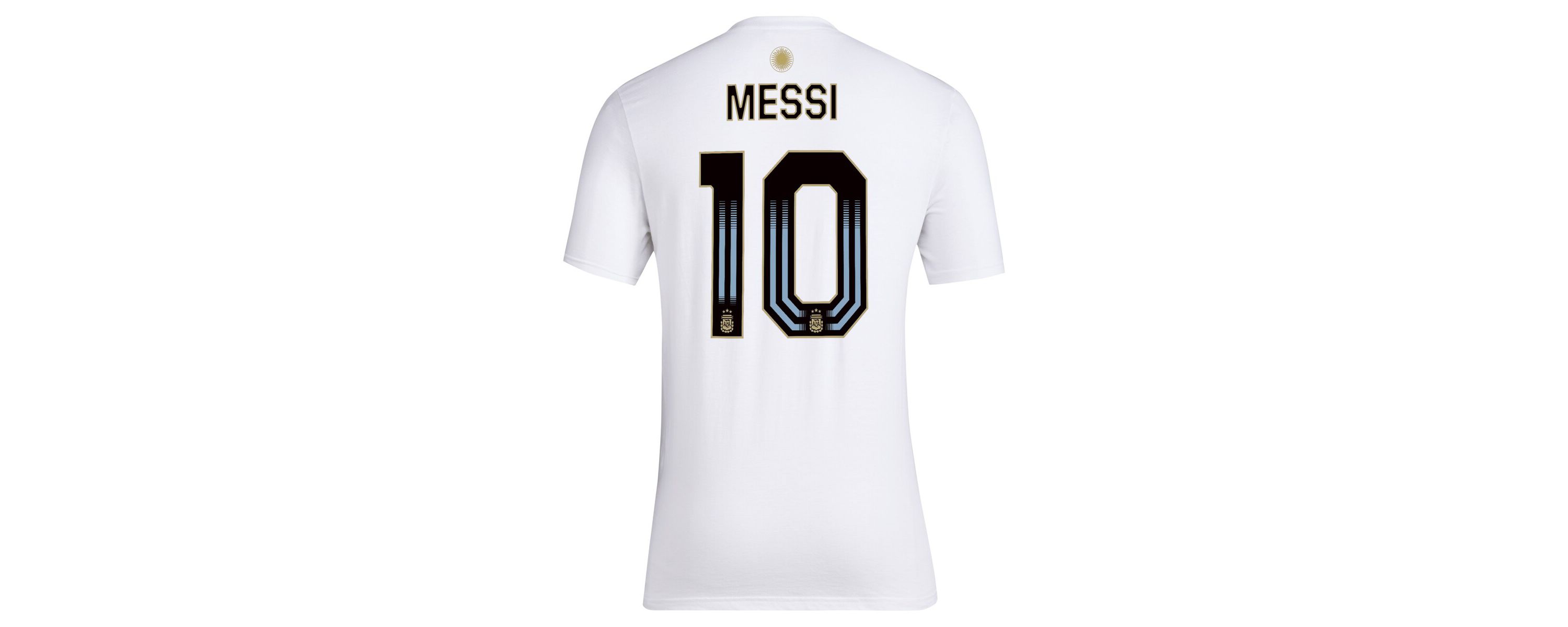 Soccer National Teams Lionel Messi Argentina National Team Name & Number T-Shirt