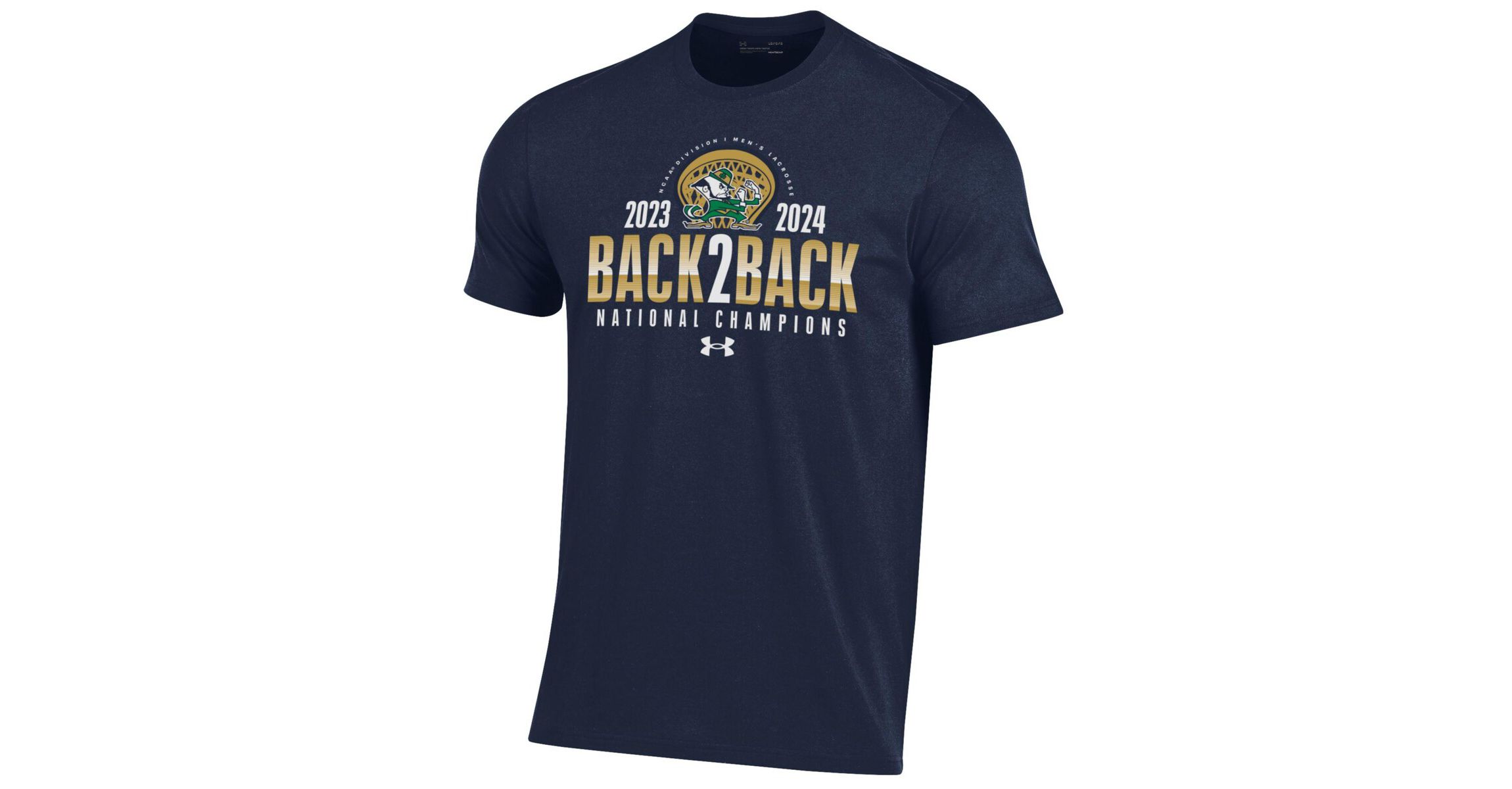 NCAA Under Armour Notre Dame Fighting Irish Back-To-Back NCAA Lacrosse National s T-Shirt