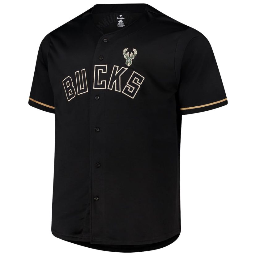 NBA Giannis Antetokounmpo Milwaukee Bucks Big & Tall Name & Number Button-Up Jersey