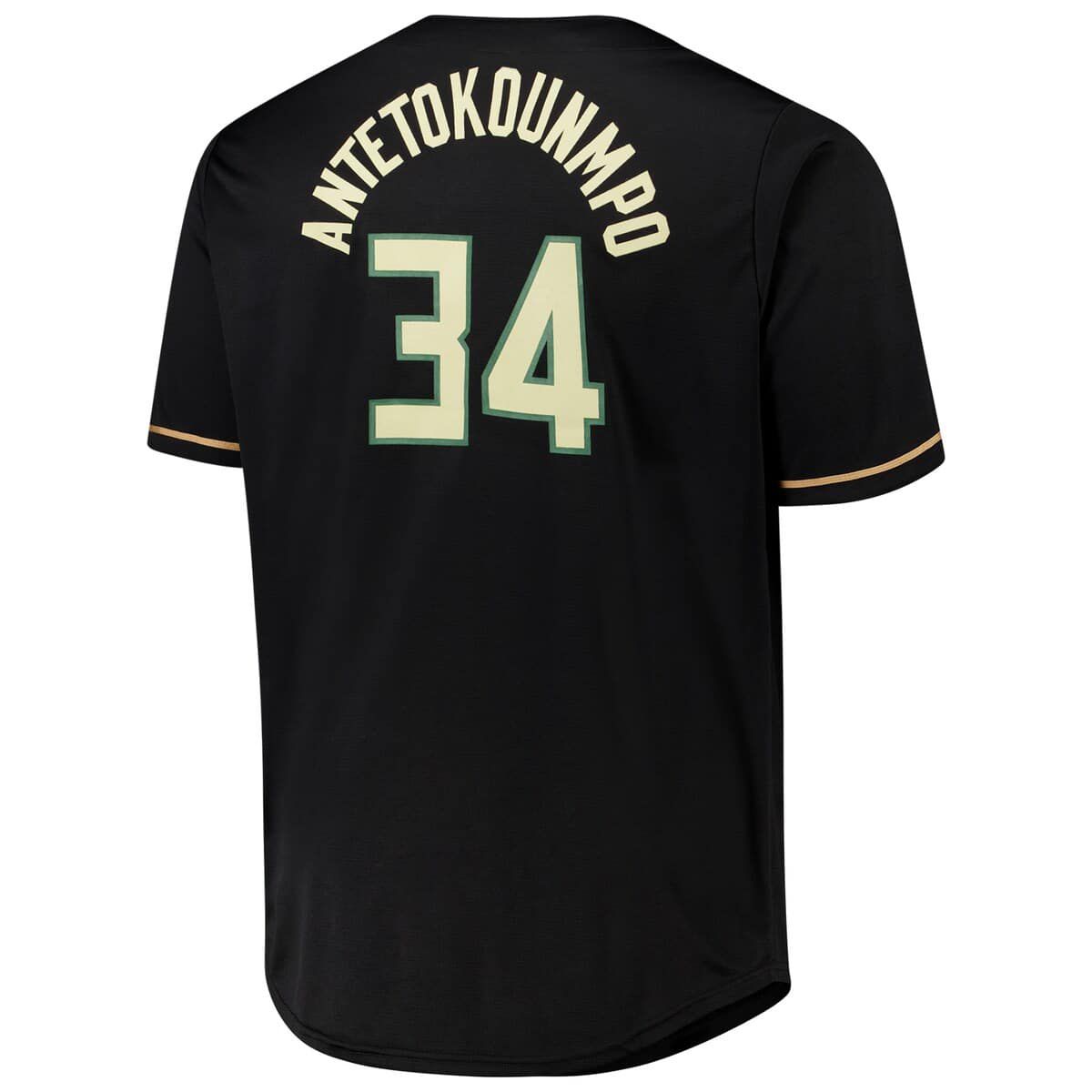 NBA Giannis Antetokounmpo Milwaukee Bucks Big & Tall Name & Number Button-Up Jersey