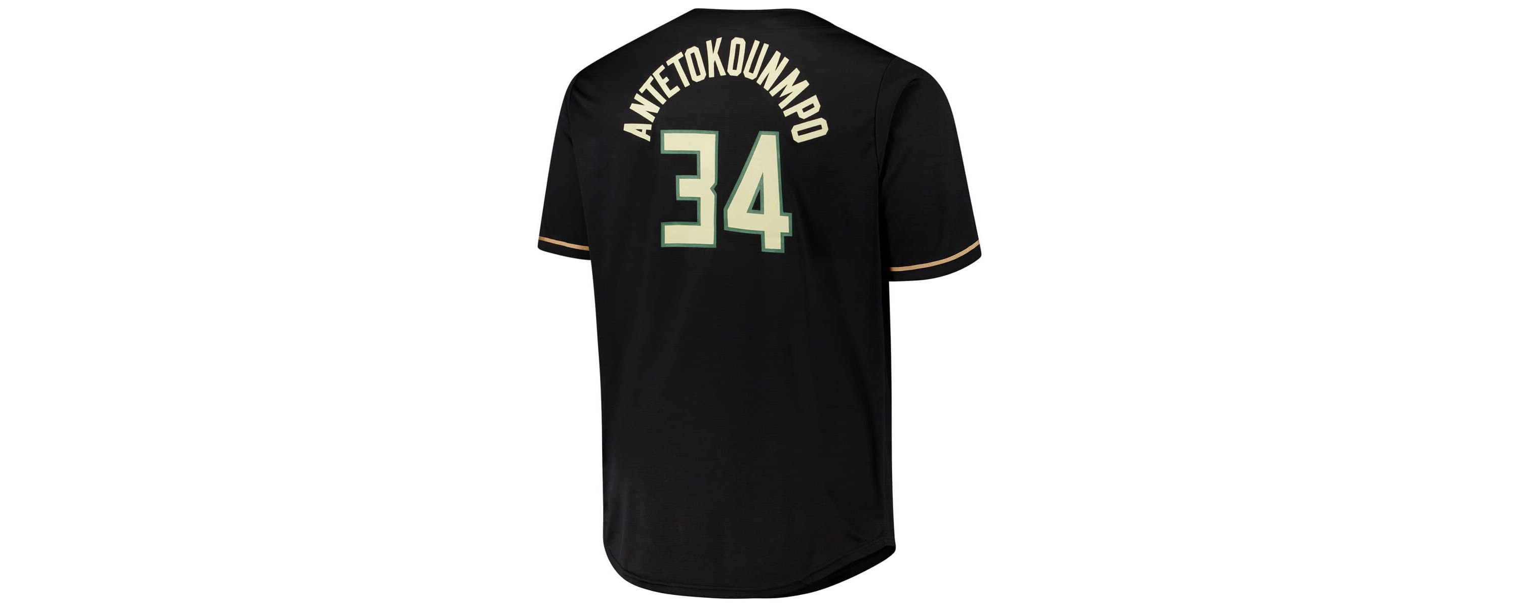 NBA Giannis Antetokounmpo Milwaukee Bucks Big & Tall Name & Number Button-Up Jersey