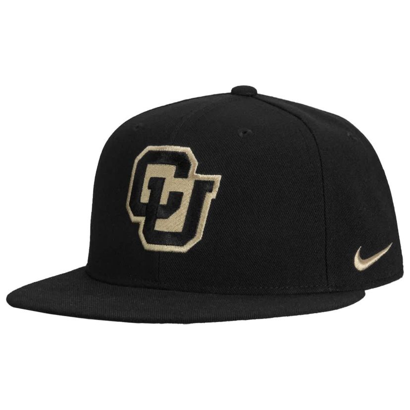 NCAA Nike Colorado Buffaloes Prime Pro Flat Brim Fitted Hat
