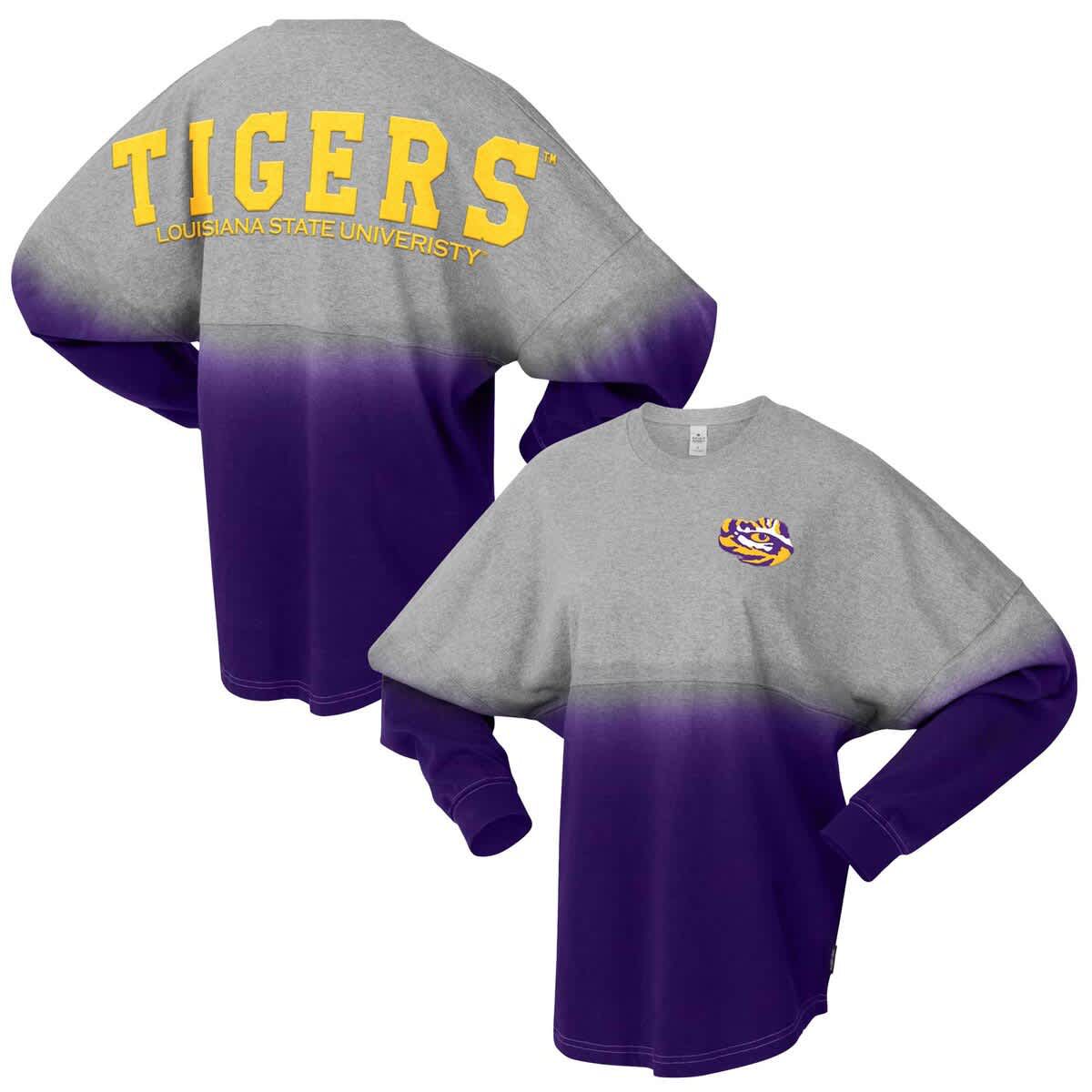 NCAA Unisex LSU Tigers Ombre Long Sleeve T-Shirt