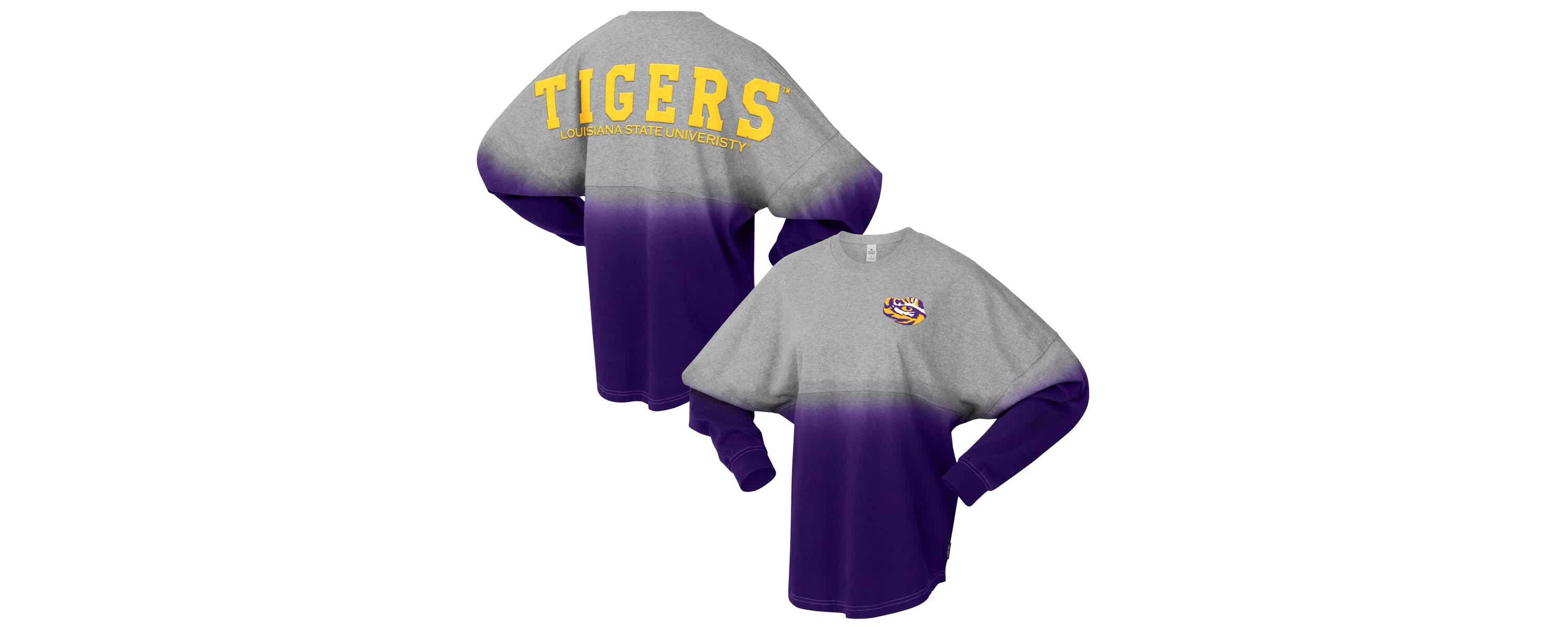 NCAA Unisex LSU Tigers Ombre Long Sleeve T-Shirt