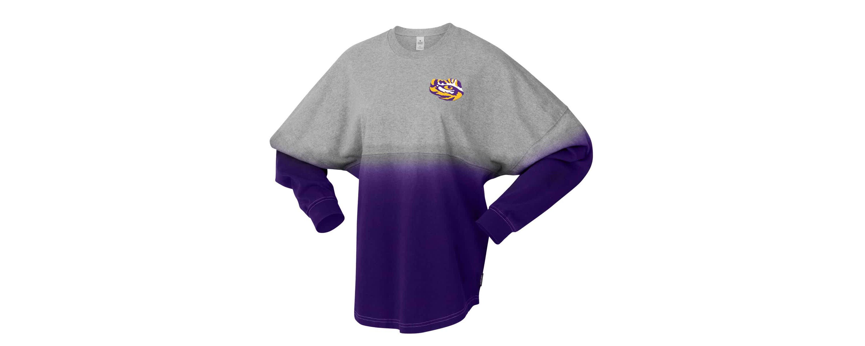 NCAA Unisex LSU Tigers Ombre Long Sleeve T-Shirt