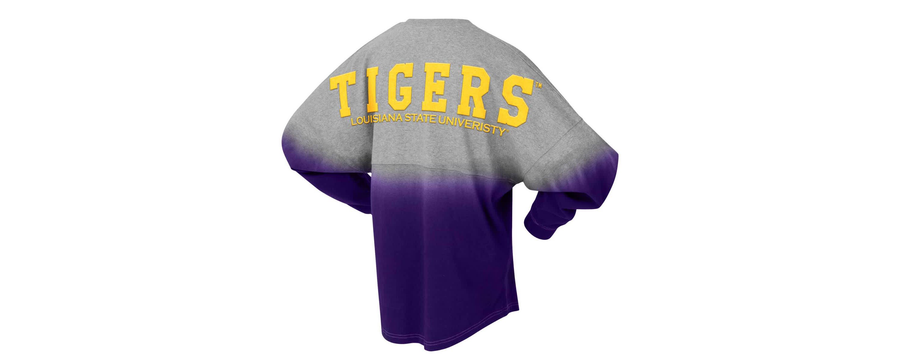 NCAA Unisex LSU Tigers Ombre Long Sleeve T-Shirt