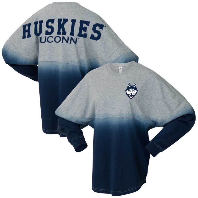 Connecticut Huskies NCAA Unisex UConn Huskies Ombre Long Sleeve T-Shirt