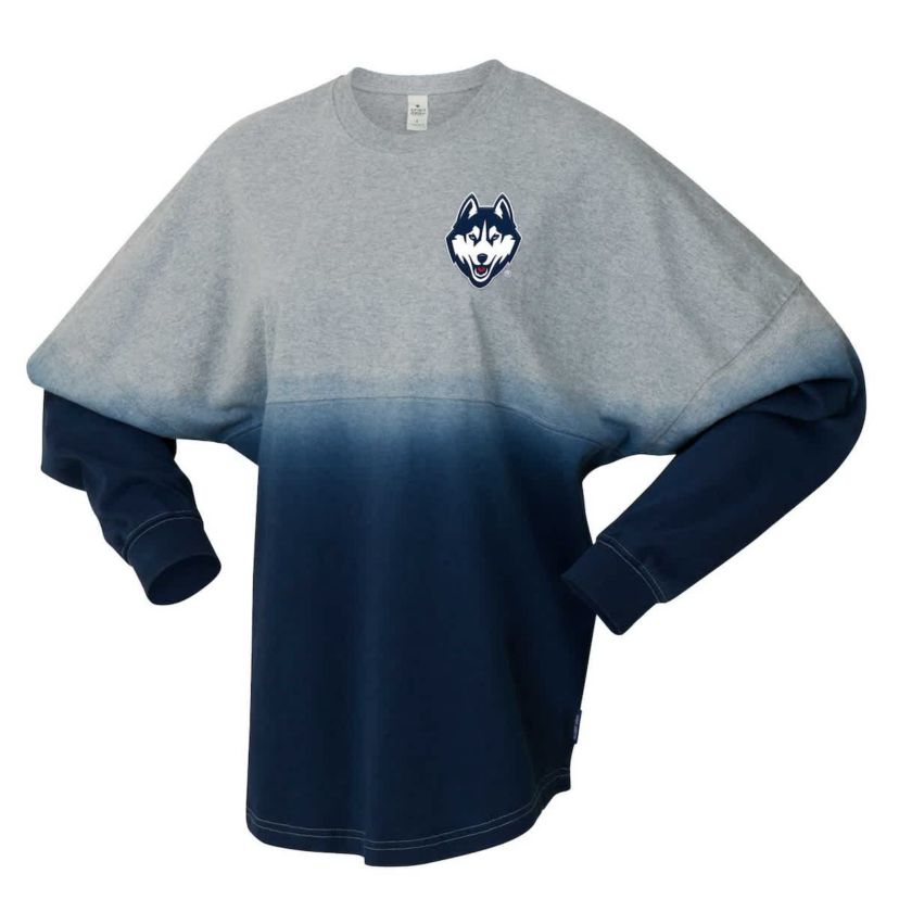 Connecticut Huskies NCAA Unisex UConn Huskies Ombre Long Sleeve T-Shirt